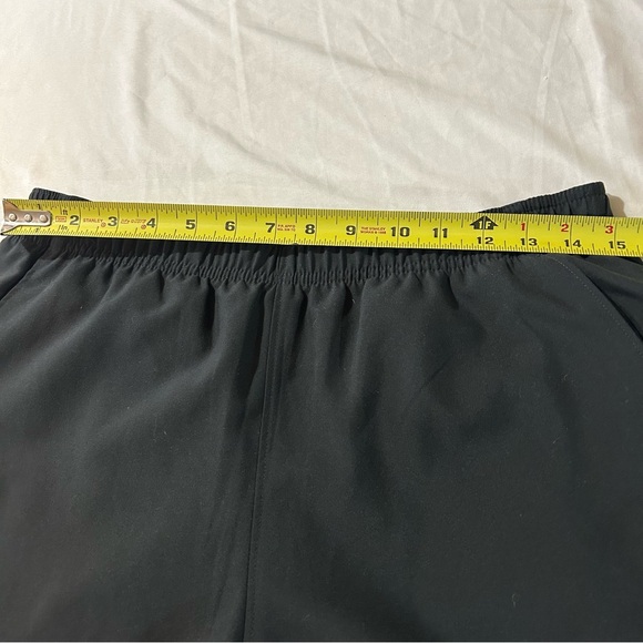 RBK Reebok Black Track Joggers Athletic Pants Size M Side Stripe Zip Ankle - Picture 11 of 13